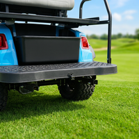 Voiture de golf électrique multifonctionnelle bleue 8 places 4x4 avec batterie sans entretien pour hôtel de villégiature
