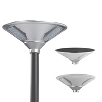 Lampadaire solaire LED intégré, extérieur, étanche IP65, DC 12V, aluminium, jardin, route, rond