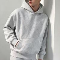 Vente en gros de sweats à capuche en coton noir uni délavé pour hommes, style tendance en molleton épais, personnalisables ODM
