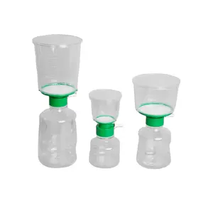 Laboratory plastic PES, PVDF vacuum-driven sterile filter cup & bottle disposable vacuum filter units 250ml 500ml 1000ml