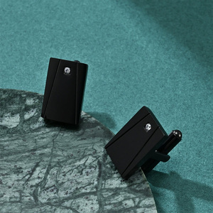 In acciaio inossidabile formato personalizzato gemelli rotondi per gli <span class=keywords><strong>uomini</strong></span> vendita calda fai da te inciso spazzolato finitura per la festa di nozze anniversario regalo - Product Image 2