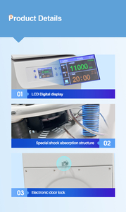 16K Microcentrifuge 29200xg Stainless Steel Low Noise Laboratory Centrifuge - Product Image 5