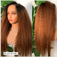 Perruques sans colle pré-épilées avec cuticules alignées, SDD Super Double Drawn, en cheveux vietnamiens bruts Yaki Kinky Straight, vente en gros