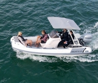 Bateau pneumatique en aluminium Ocean Master 13 pieds, Hypalon, PVC, 60 CV, modèle double, moteur hors-bord, surf, pêche, lac