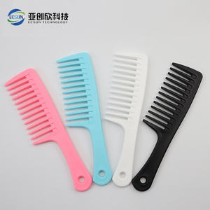 Peine de cuchillo grande, hombres y mujeres, pelo largo, agujeros redondos, cabello de peluquería portátil para el hogar, peine de cabeza de diente grueso, peine plano de plástico - Product Image 2