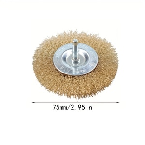 Brosses à fil abrasif industrielles à tige <span class=keywords><strong>ronde</strong></span> toutes tailles, roue à fil abrasif, <span class=keywords><strong>brosse</strong></span> à fil en acier au carbone <span class=keywords><strong>pour</strong></span> l'élimination de la peinture et de la rouille - Product Image 2