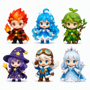 Set di <span class=keywords><strong>Action</strong></span> <span class=keywords><strong>Figure</strong></span> in PVC Personalizzabili con Articolazioni Mobili, Modelli di Personaggi Anime e Cartoni Animati, Scatola da Collezione OEM - Product Image 3