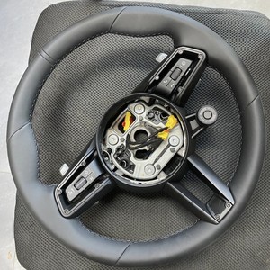 Volante de Cuero para <span class=keywords><strong>Porsche</strong></span> Cayenne Panamera <span class=keywords><strong>911</strong></span> 718 Macan Facelift con Palancas de Cambio y Selector de Modo - Product Image 1