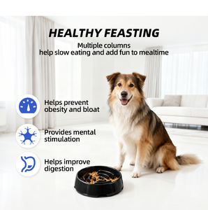 Tigela De Alimentador De Cachorro Anti-<span class=keywords><strong>Choke</strong></span> Plástico De Comida Lenta Ecológica Com Fundo Antiderrapante Durável Anti-Tumble Pet Tigela De Alimentador Lento - Product Image 3