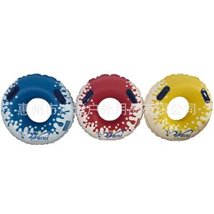 Flotador Inflable para Esquí Acuático, Anillo de Natación Redondo de PVC para una Persona, Rojo, Amarillo, Azul - Product Image 2