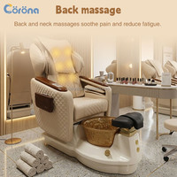 Fauteuil de pédicure sans tuyauterie, confortable, électrique, inclinable, moderne, avec fonction de massage pour salon