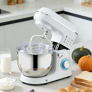 Batteur sur socle électrique professionnel pour pâtisserie et cuisine, 6 vitesses, en acier inoxydable, NS01003 - Product Image 1