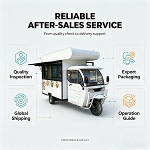 Carrito de comida móvil eléctrico con estructura de remolque tipo food truck y diseño plegable para un fácil <span class=keywords><strong>transporte</strong></span> - Product Image 3