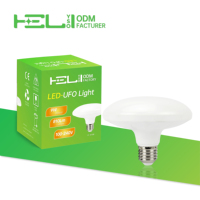 Ampoule LED UFO à longue durée de vie 15 000 heures 9W 810lm 3000K-6500K 120 °   Lampe IC-DOB E27 100-240V stable pour la maison