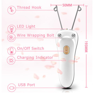 Depiladora Eléctrica de <span class=keywords><strong>Hilo</strong></span> de Algodón, Máquina Portátil para Depilación Facial y Corporal, Depiladora de <span class=keywords><strong>Hilo</strong></span> para Mujeres, Depilación de Manos, Piernas y Axilas - Product Image 3