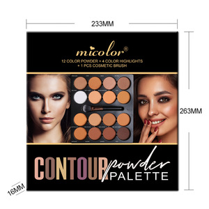 Pincel de paleta de contorno de 16 agujeros <span class=keywords><strong>Micolor</strong></span>, paleta de belleza transfronteriza de gran venta para polvo Mineral brillante de tono de piel - Product Image 4