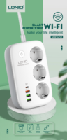 Multiprise intelligente LDNIO SEW3452 avec contrôle sans fil Wi-Fi, prise EU, 3 prises + PD + 1QC 3.0, 2 prises à identification automatique, haute puissance de sortie, rallonge