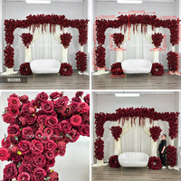 Toile de fond florale artificielle de luxe personnalisée DKB pour la décoration d'événements commerciaux et les projets de décors floraux haut de gamme