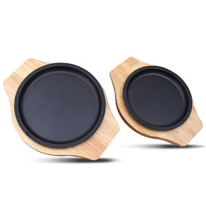 <span class=keywords><strong>Pentole</strong></span> commerciali in ghisa in ghisa piastra frizzante Base in legno casa barbecue <span class=keywords><strong>servizio</strong></span> cucina - Product Image 2