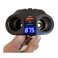 Transmetteur FM Bluetooth 5.0 Kit voiture Modulateur MP3 Lecteur sans fil Mains libres Récepteur audio Double chargeur USB 2 Allume-cigare