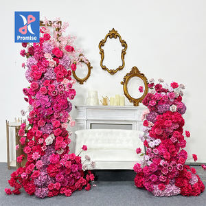 Promesse arc de mariage de haute qualité arc de fleur rose artificielle pour toile de fond de décoration de mariage - Product Image 1