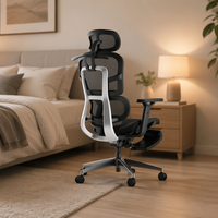 Chaise de bureau exécutive à dossier haut en maille, chaise pivotante ergonomique pour ordinateur, adaptée aux espaces de travail professionnels