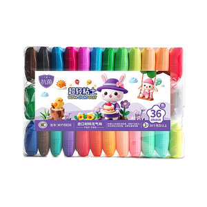 ดินน้ำมันปลอดภัยสำหรับเด็ก 36 สี ของเล่นดินปั้นทำมือสวยงาม น้ำหนักเบาพิเศษ ผลิตจาก PVC PVA ปลอดสารพิษ สำหรับเด็กอายุ 2 ถึง 4 ปี และ 7 ปี เสริมสร้างพัฒนาการ - Product Image 6