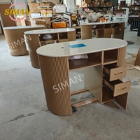 Table à ongles moderne Siman Mobilier de salon de beauté de haute qualité avec ventilateur pour utilisation en atelier