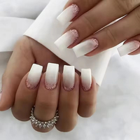 Uñas Postizas Reutilizables al por Mayor, 24 Piezas, Almendradas, Cuadradas, Ataúd, Stiletto, Francesas, Ojo de Gato, 3D, Flor de Cerezo