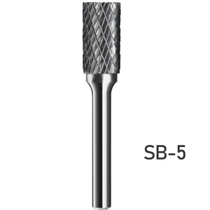 SB-5 Tungsten Carbide Burr With 1/4 Inch 6.35mm Shank Diameter SB Type Double Cut Rotary Files