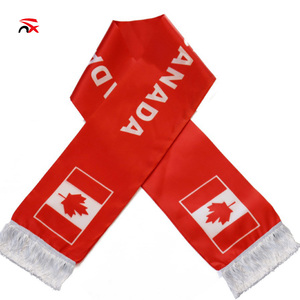 공장 맞춤형 국기 새틴 스카프 모로코 레바논 캐나다 시리아 축구 팬 장식용 스카프 - Product Image 4
