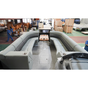 Khung nhôm lớn tritoon phao Đảng sà LAN cho phao thuyền 27feet 13 hành khách với động cơ Đôi USA Sản xuất tại Trung Quốc - Product Image 6