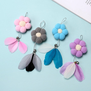 Factory direct sales of <b>cat</b> teaser with feather bell replacement head, fairy <b>cat</b> teaser, durable pet chew toy, interactive <b>cat</b> - Product Image 1