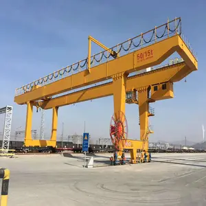 중국 Harga 40 60 80 100 125 톤 RTG 모바일 컨테이너 더블 대들보 갠트리 크레인 가격