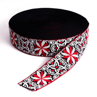 Sangle en jacquard polyester et nylon à motif floral vintage pour sacs et projets DIY sur mesure