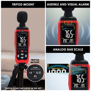 Handheld <b>Sound</b> Level <b>Meter</b> with Datalogging Function A C Z Weighted Tool 30~130dB Digital Noise <b>Meter</b> for Home Factory - Product Image 5