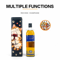 Boîte en métal pour vin personnalisée JYB avec logo rond/carré/rectangulaire, boîte cadeau pour vin de fête, conteneur en métal pour whisky, brandy, liqueur
