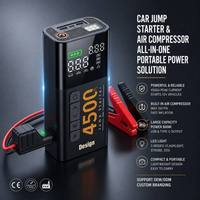 Démarreur de voiture sans fil 839S avec compresseur d'air portable 150 PSI 800 A, booster de batterie d'urgence et gonfleur de pneus pour les voyages