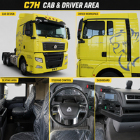 Camion tracteur Sitrak C7H 6x4 Euro 4 d'occasion vérifié avec moteur à couple élevé pour le transport transfrontalier SITRAK CH7 6*4 /4*2