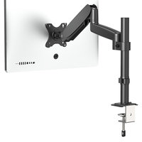 ZYOUNG support de bras de moniteur à ressort à gaz monté sur poteau de support de support de VESA réglable en hauteur de qualité supérieure