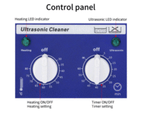 1.3l 60W Power Ultrasonic Cleaner dengan Pemanasan Timer untuk Kacamata Razor