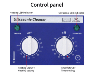 Nettoyeur ultrasonique pour lunettes, appareil de nettoyage à ultrasons, capacité 1,3 l, 60W, avec minuterie de chauffage, rasoir - Product Image 3