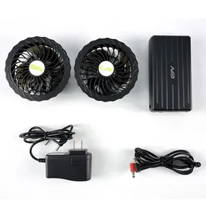 12V Dc Air Conditioned Fans With battery Set Brushless Fan 12V With 20000mAh battery Summer Cooling Jacket fan
