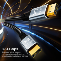 Câble Displayport vers Displayport haute vitesse 4K à 144 Hz Câble HD DP 1.4 PD pour les câbles audio et vidéo TV de jeu