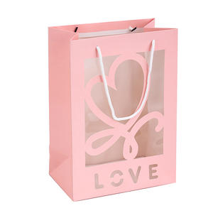 Sac en papier cadeau créatif à fenêtre transparente adapté à une variété de vacances meilleur vendeur diverses couleurs en gros du Vietnam - Product Image 5