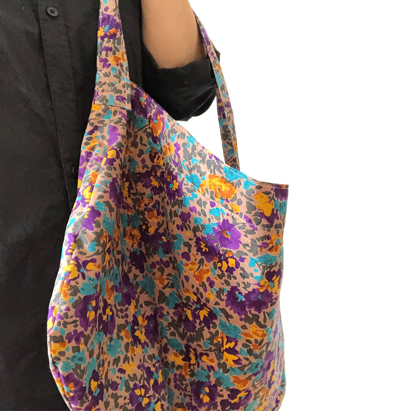 Vintage púrpura floral-doble capa sola Correa