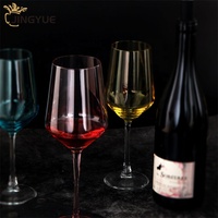 Coupe Art Déco Coloré Vintage Personnalisé Champagne Rouge Gobelet Verre à Vin Pour Mariage Anniversaire Noël