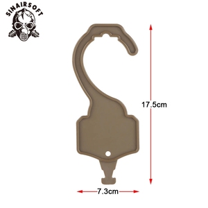 SINAIRSOFT Gancho para cinturón táctico de 17,5 cm x 7,3 cm, bucle colgante para almacenamiento de equipo, ajuste universal - Product Image 1