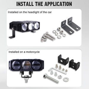 Xenplus LM23 160W 3000K 6000K Tres lentes Dos <span class=keywords><strong>colores</strong></span> LED Rejilla Luz Coche Exterior Iluminación auxiliar Auto Moto Luces auxiliares - Product Image 5