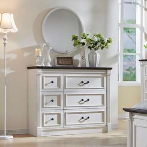 <span class=keywords><strong>Commode</strong></span> rustique en acier inoxydable 47.8 \ "large 6 tiroirs avec <span class=keywords><strong>colonne</strong></span> romaine 2 tailles différentes pour la décoration de la maison de ferme - Product Image 2